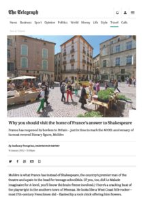 Lire la suite à propos de l’article Pézenas / Molière : Article « The Telegraph »